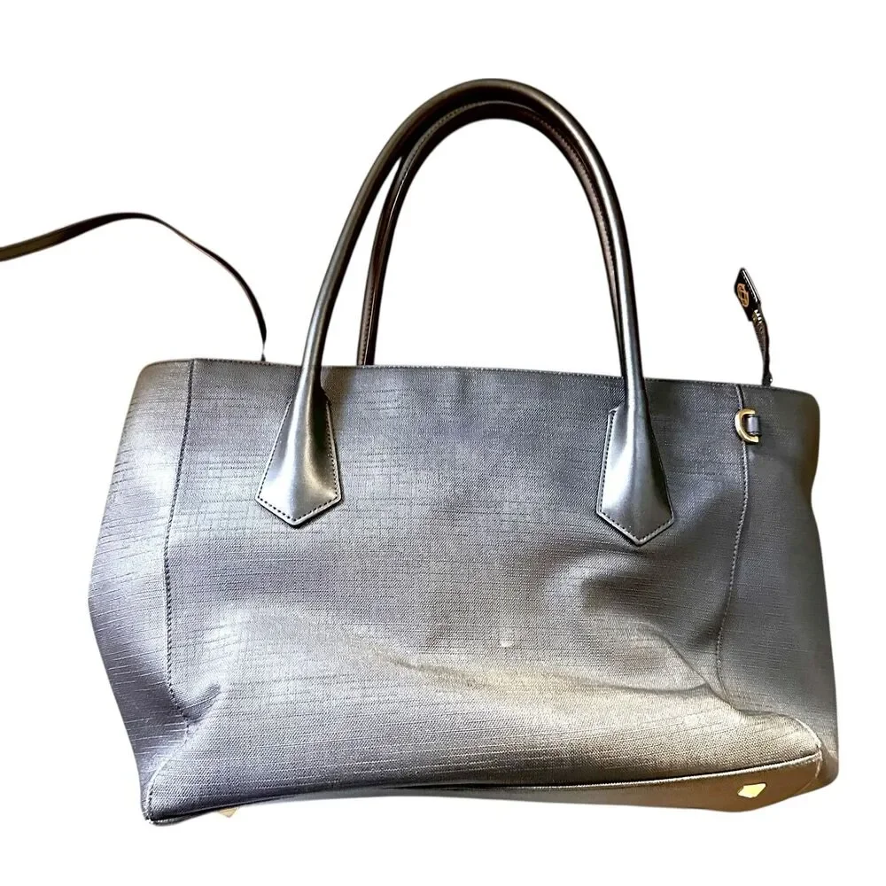 DAGNE DOVER Signature‎ Laptop Tote Vegan Leather Black